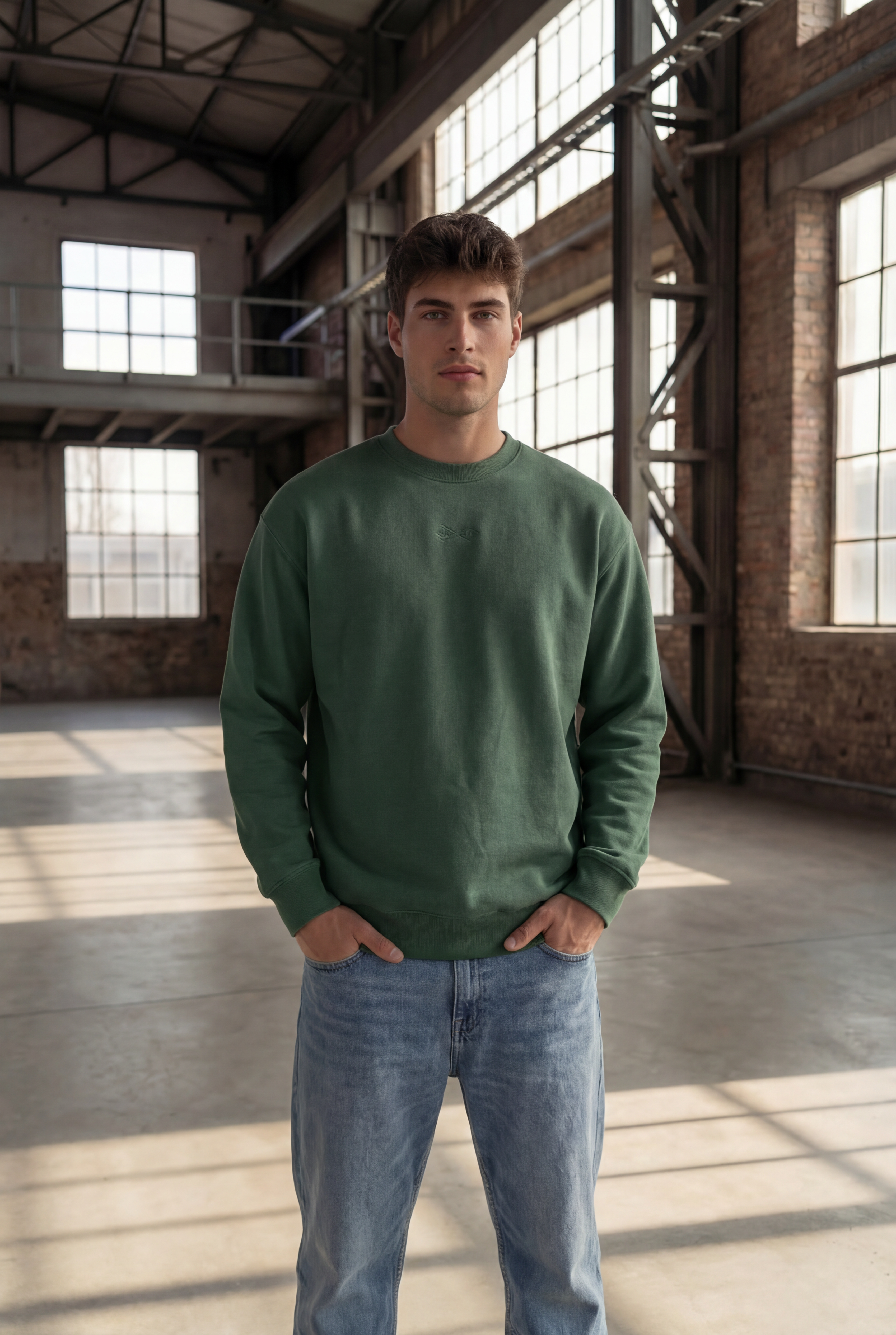 El-Haj Classic Crew-neck - Olive Green