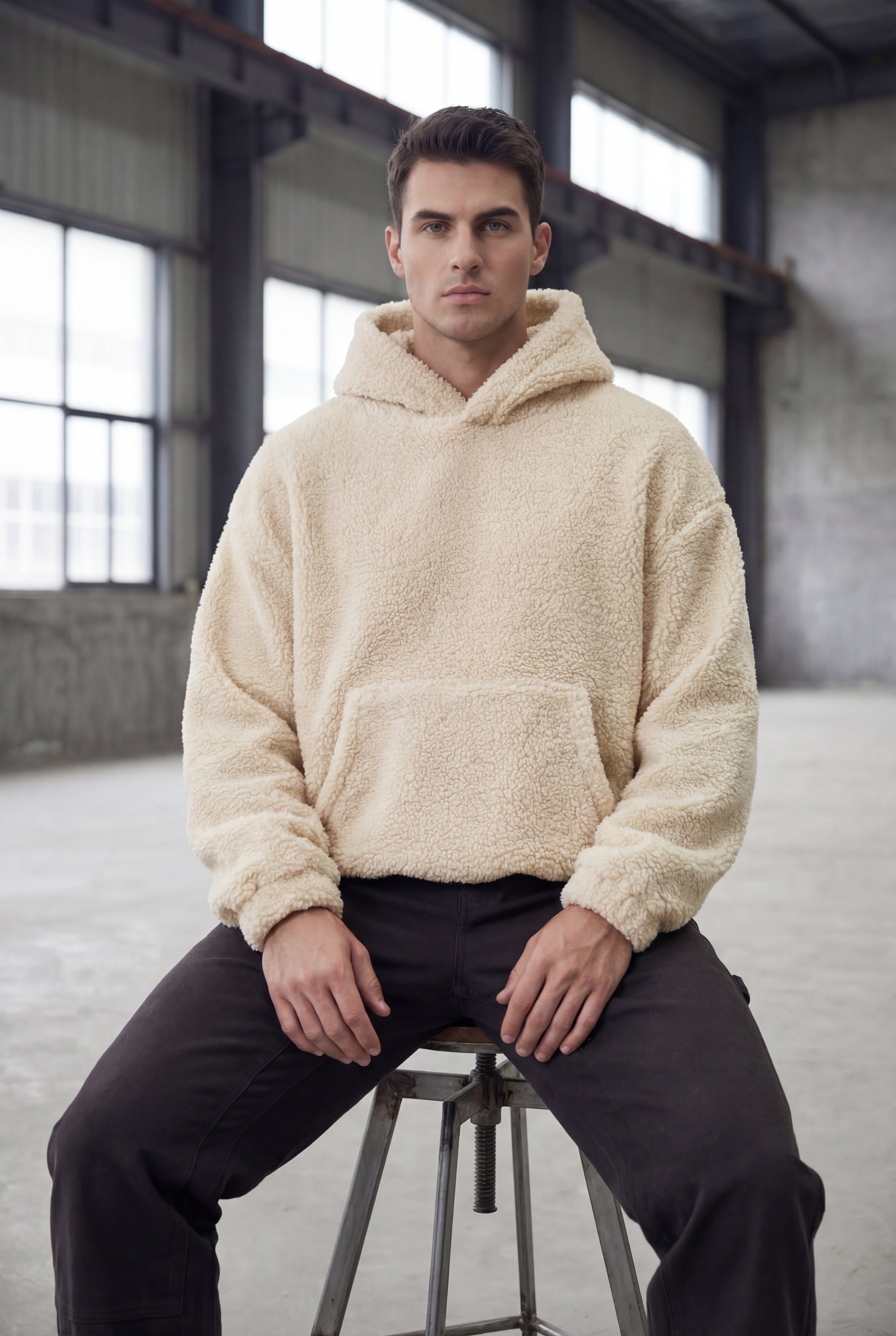 El-Haj Sherpa Hoodie - Creme