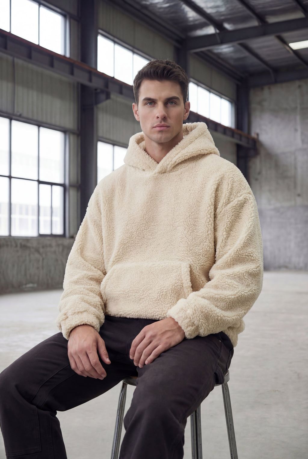 El-Haj Sherpa Hoodie - Creme