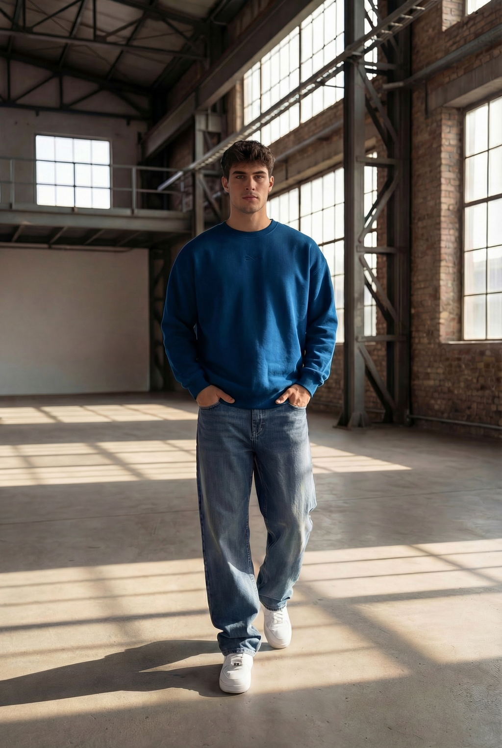 El-Haj Classic Crew-neck - Sea Blue