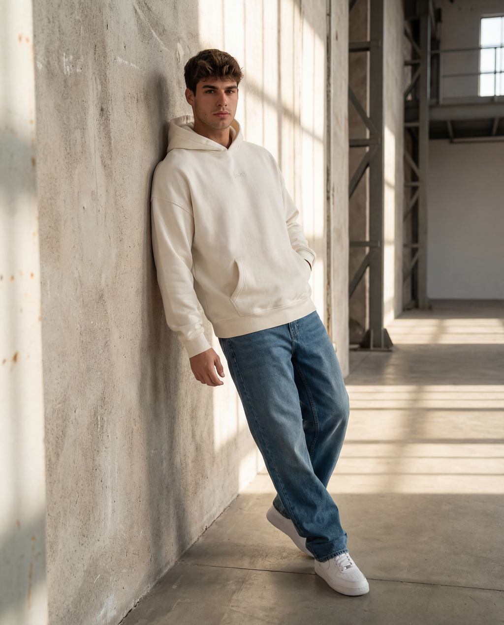 El-Haj Classic Oversized Hoodie - White