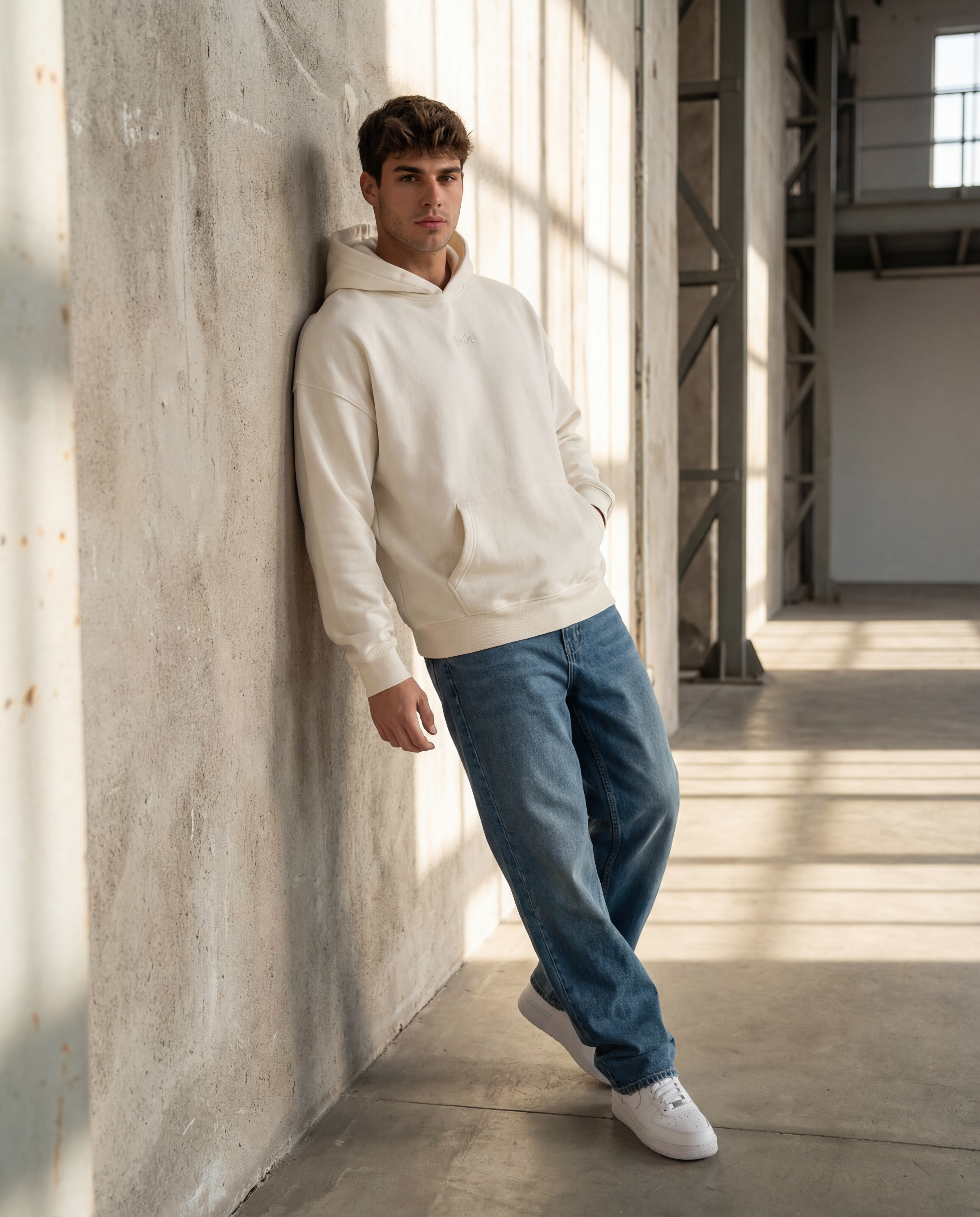 El-Haj Classic Oversized Hoodie - White