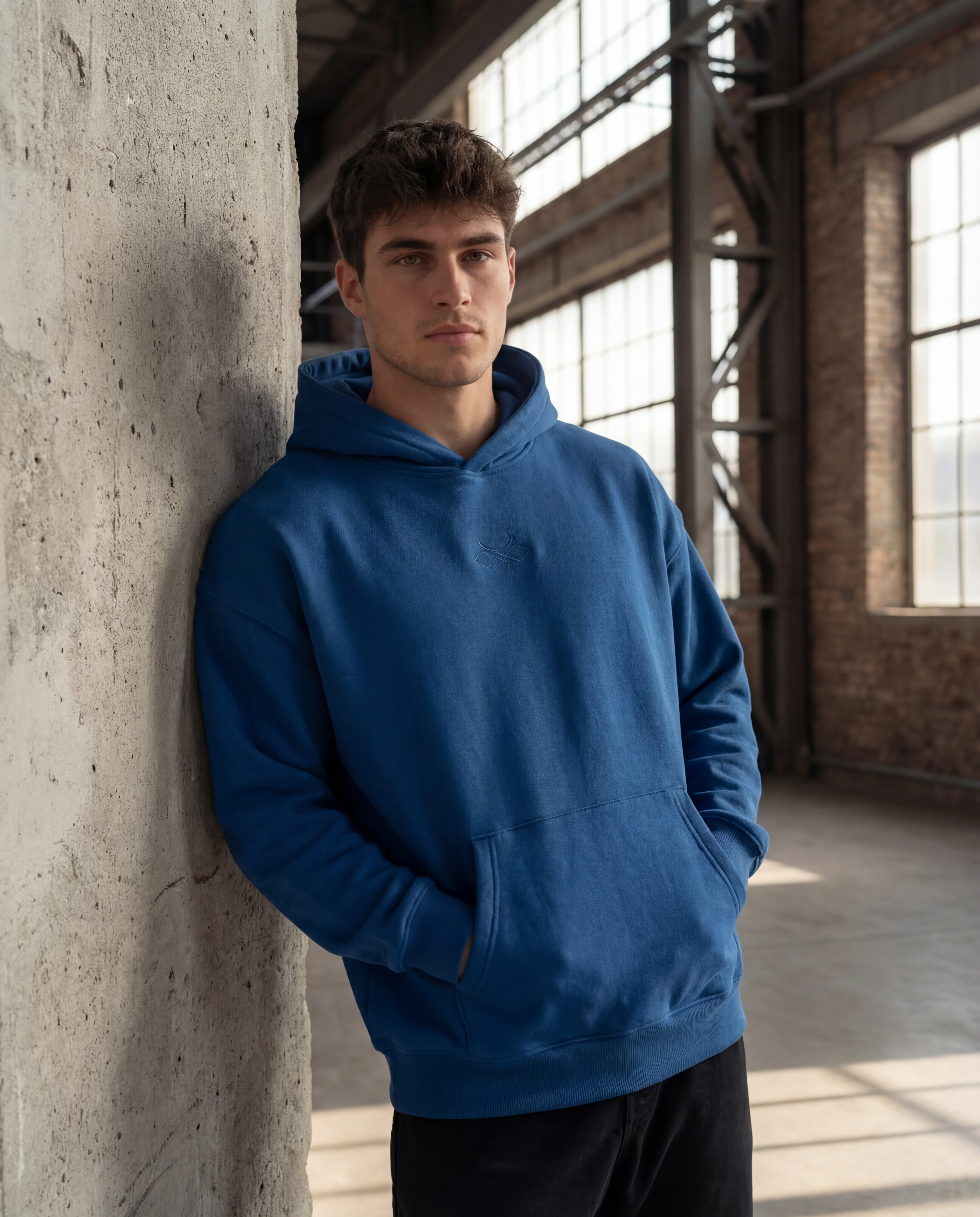 El-Haj Classic Oversized Hoodie - Sea Blue