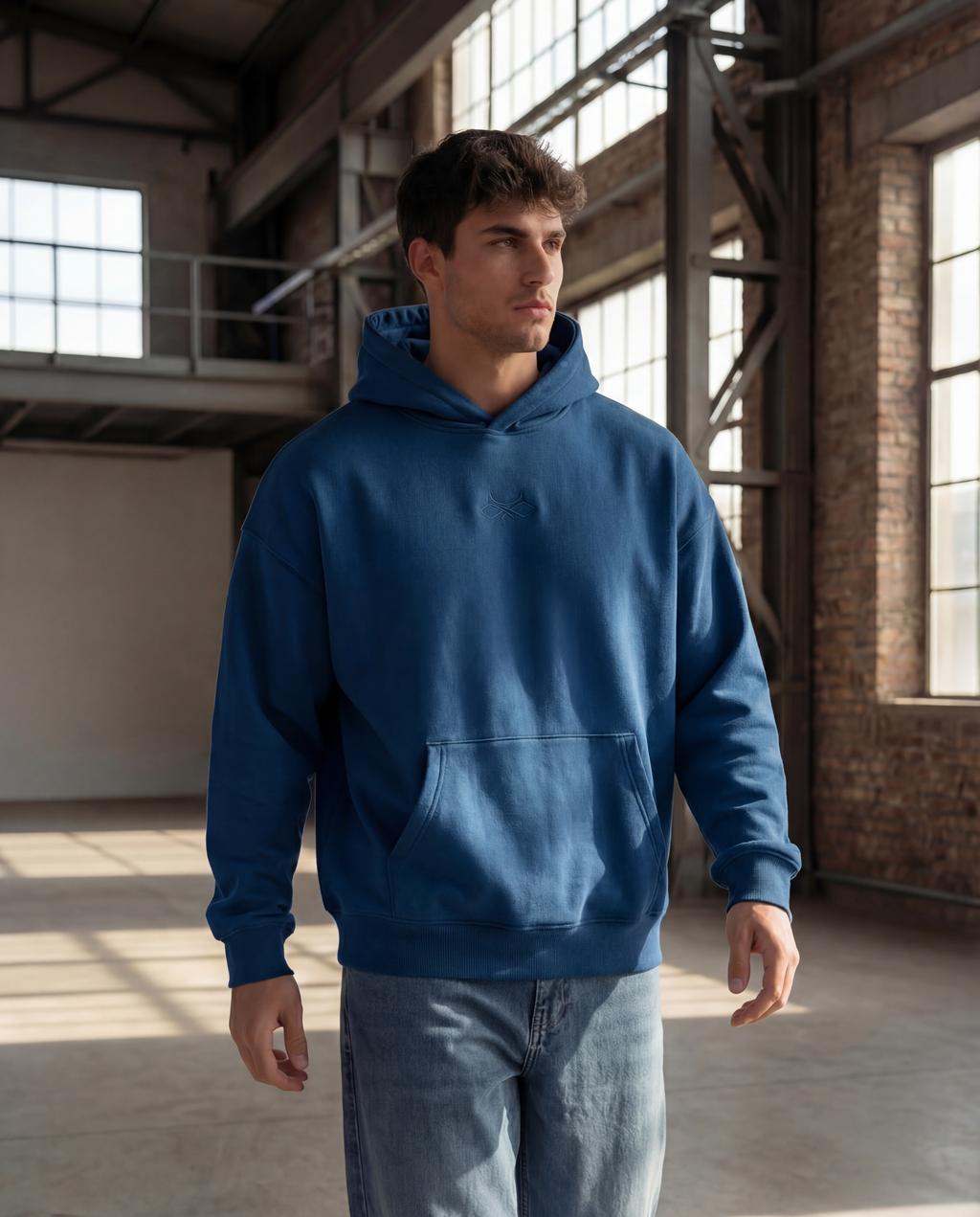 El-Haj Classic Oversized Hoodie - Sea Blue