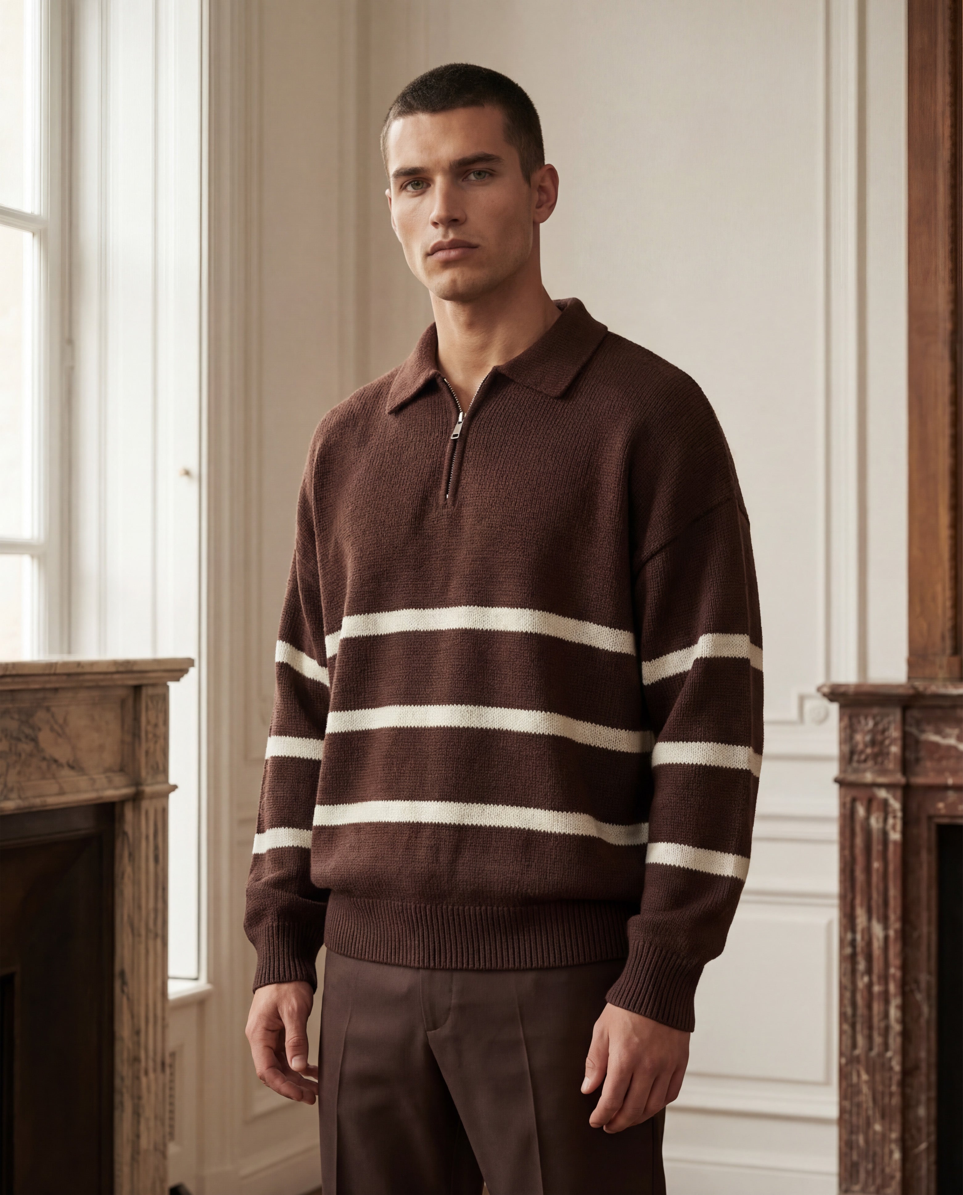 El-Haj Old-money striped sweater - Brown