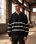 El-Haj Old-money striped sweater - Black