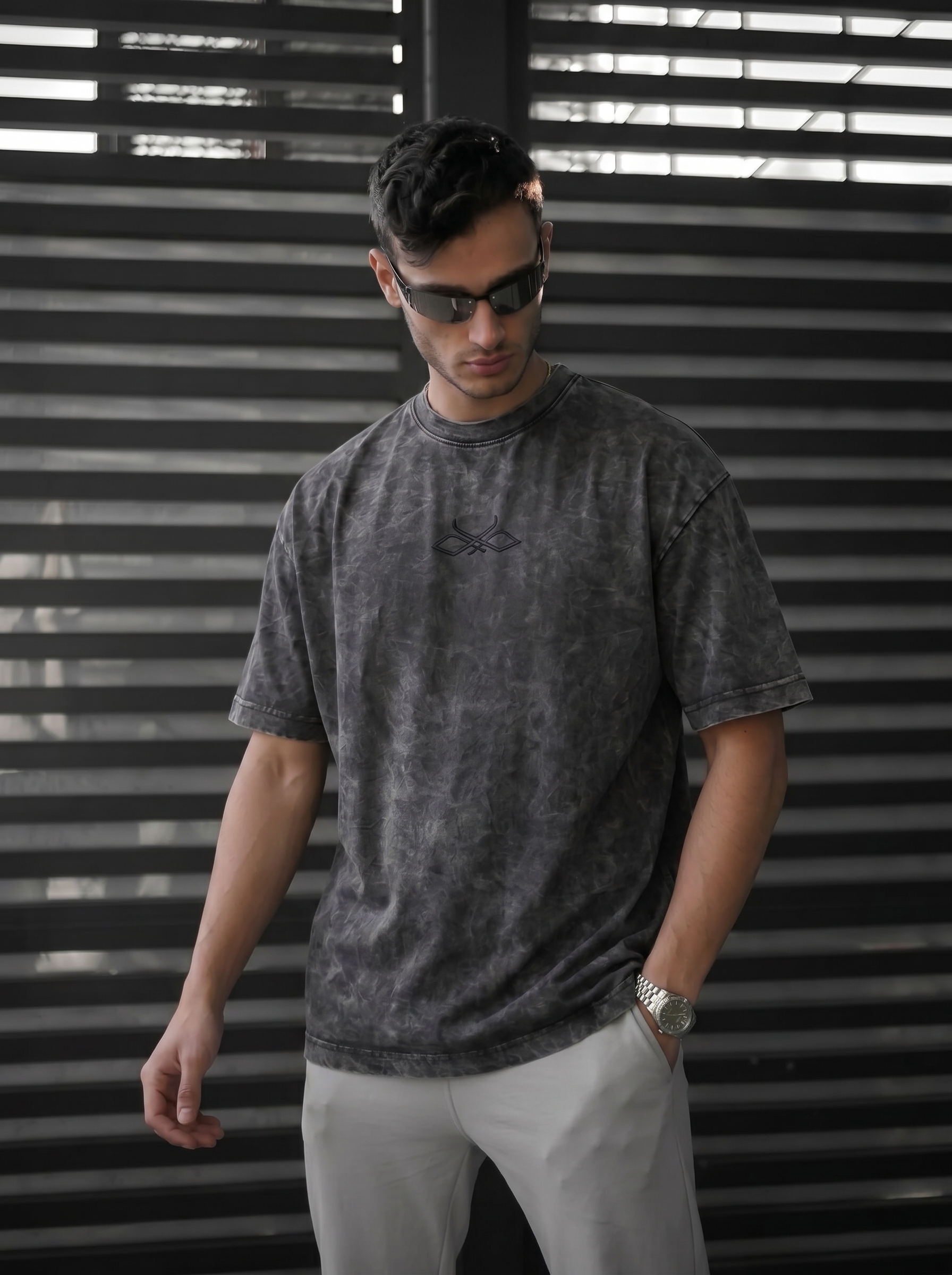 EL- Haj Classic Acid-washed T-shirt