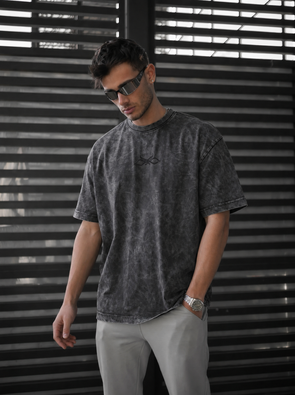 EL- Haj Classic Acid-washed T-shirt